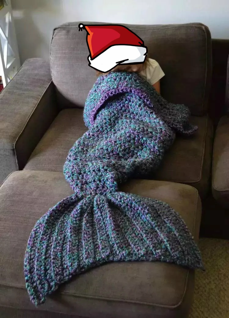 Blue Soft Mermaid Tail Blanket Yarn Knitted Handmade Crochet Mermaid Blanket Kids Throw Bed Wrap Super Soft Sleeping Bed
Blue Soft Mermaid Tail Blanket Yarn Knitted Handmade Crochet Mermaid Blanket Kids Throw Bed Wrap Super Soft Sleeping Bed