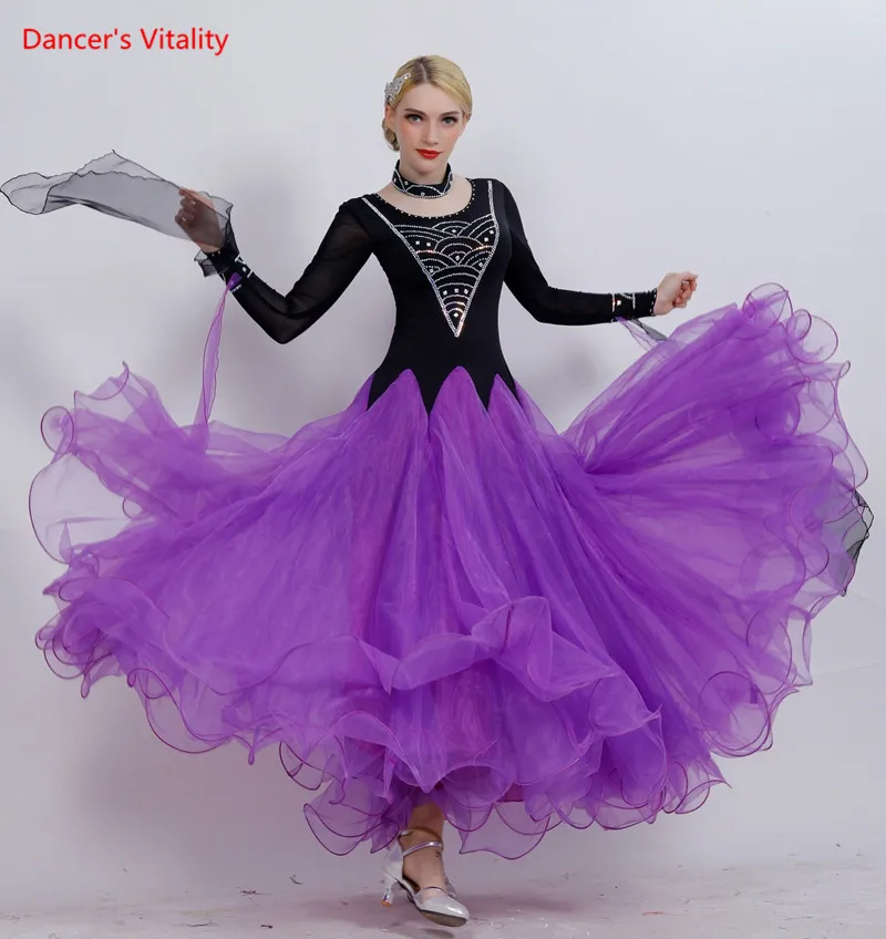 2019 New Ballroom Dance Costumes Luxury Diamond Gauze Big Swing Dress Women Latin Waltz Tango Dance Performance Clothes
2019 New Ballroom Dance Costumes Luxury Diamond Gauze Big Swing Dress Women Latin Waltz Tango Dance Performance Clothes