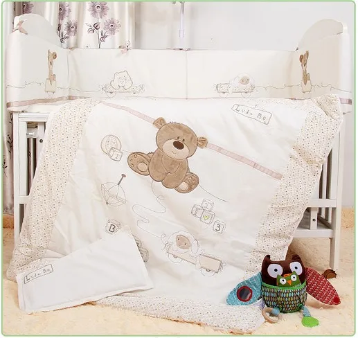 Promotion! 7PCS Embroidery cot baby bedding set ,crib bedding set ,infant nursery bedding set,(bumpers+duvet+sheet+pillow)
Promotion! 7PCS Embroidery cot baby bedding set ,crib bedding set ,infant nursery bedding set,(bumpers+duvet+sheet+pillow)
