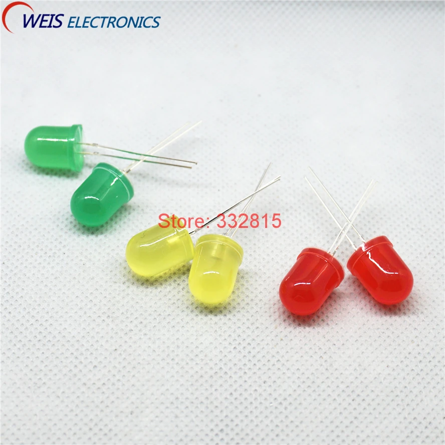 30PCS F10 10MM RED + GREEN + Yellow x 10pcs each DIP LED long legs 20mA DIFFUSED ligth beads lamps
30PCS F10 10MM RED + GREEN + Yellow x 10pcs each DIP LED long legs 20mA DIFFUSED ligth beads lamps