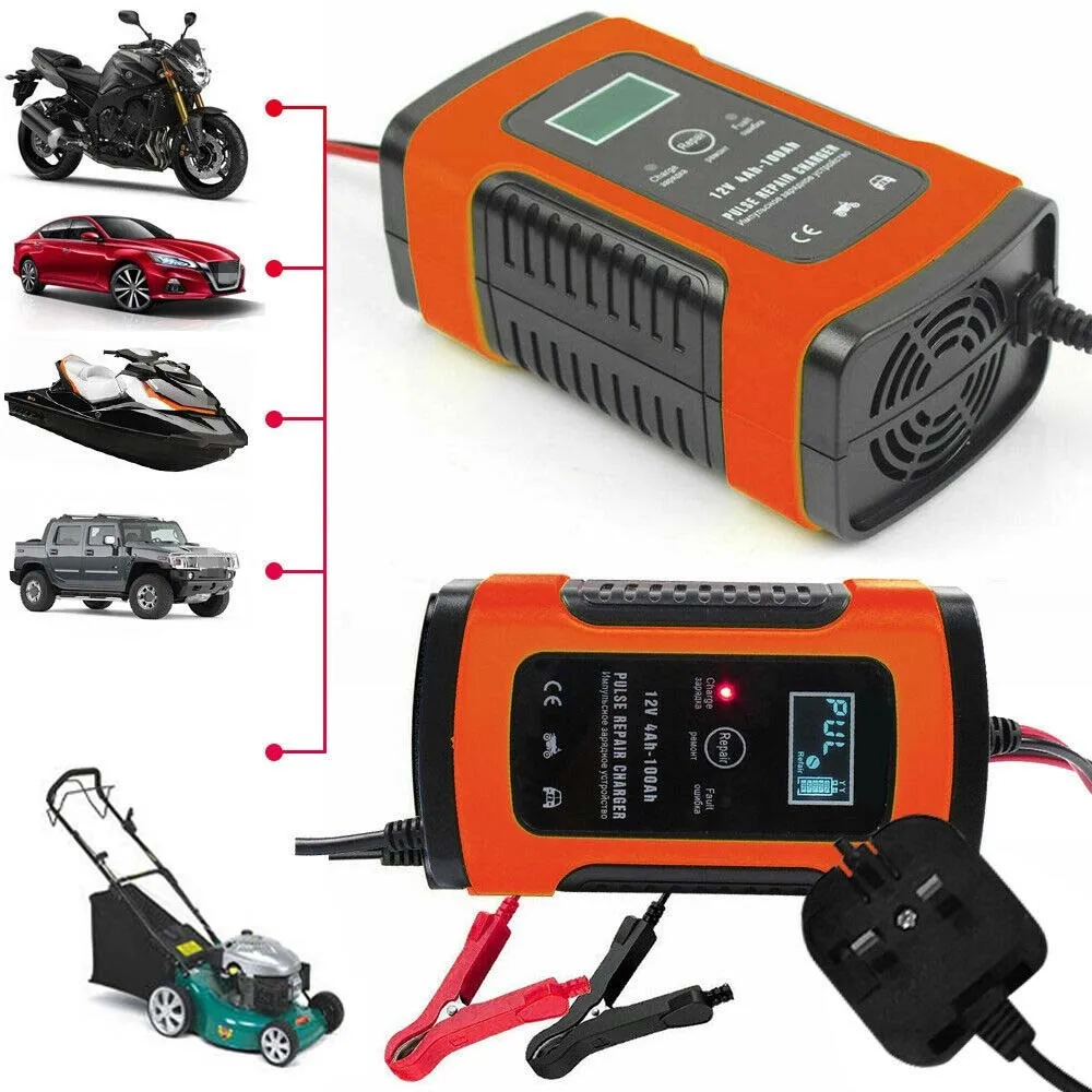 Universal Car Battery Charger 12V 6A LCD Intelligent Fast Power Charging Automobile Motorcycle Pulse Repair
Universal Car Battery Charger 12V 6A LCD Intelligent Fast Power Charging Automobile Motorcycle Pulse Repair