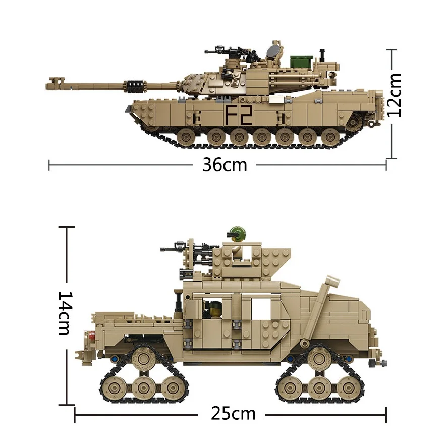 M1A2 Main battle tank Tracked Hummer Car Modle Military Bricks 2IN1Building Blocks toys for Childrens gift
M1A2 Main battle tank Tracked Hummer Car Modle Military Bricks 2IN1Building Blocks toys for Childrens gift