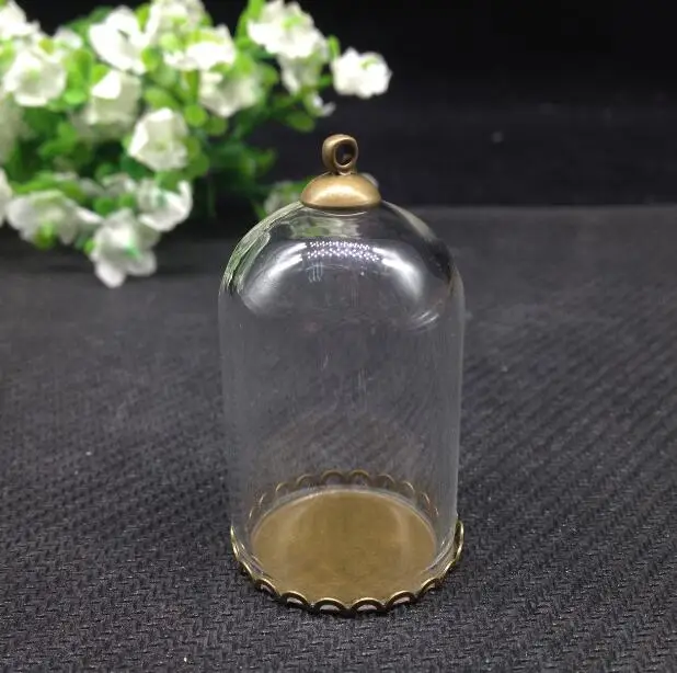 20SET 38mm Tall 25mm Bottle neck Glass Dome Cover antique bronze double lace base DIY Forest Girl vials Pendant handmade gift
20SET 38mm Tall 25mm Bottle neck Glass Dome Cover antique bronze double lace base DIY Forest Girl vials Pendant handmade gift