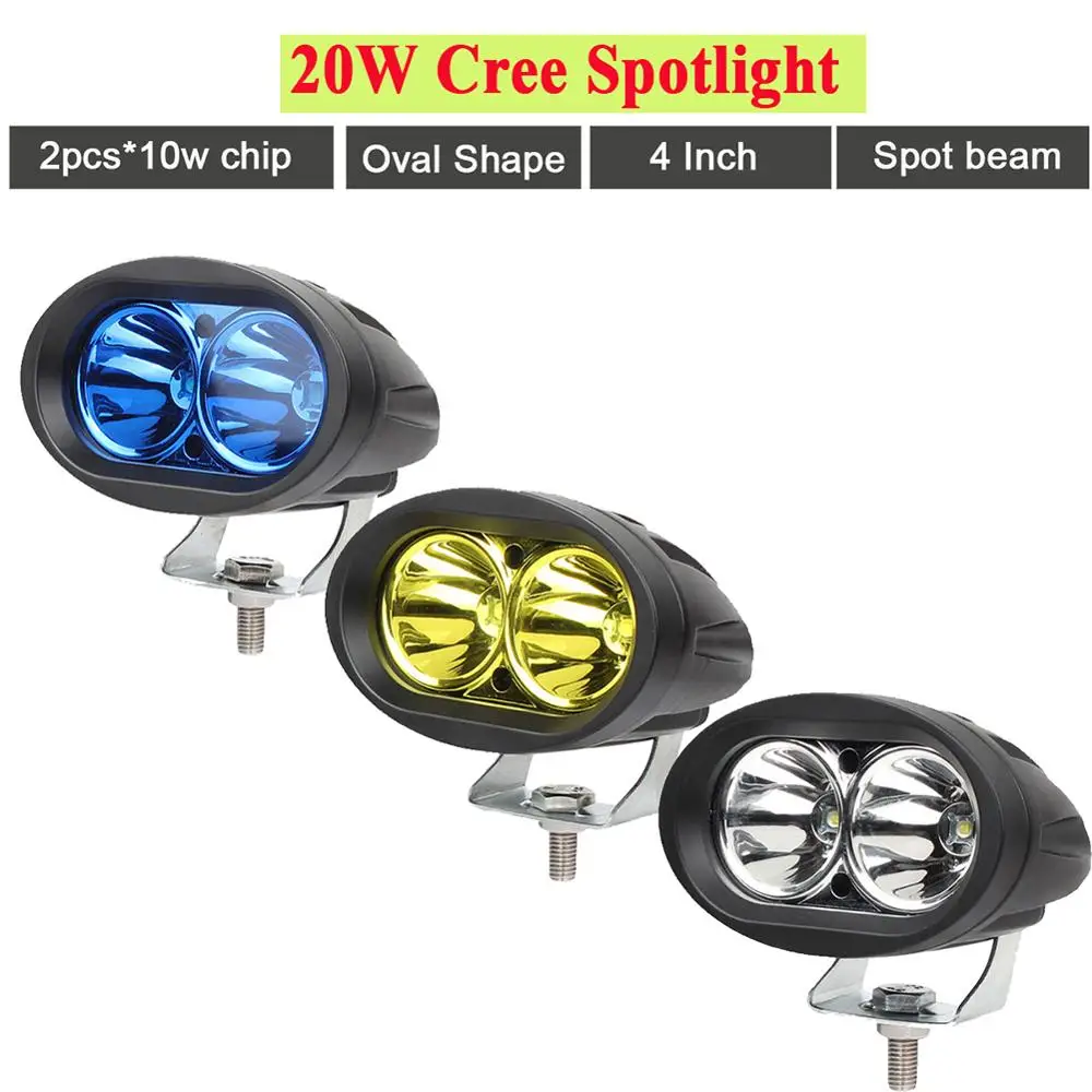 2pcs 12v 24v 20W Oval Led Work Light Spot Lamp Offroad Motorcycle 4x4 SUV Auto Car Bike Fog DRL Headlight Pickup 4WD UTV Driving
2pcs 12v 24v 20W Oval Led Work Light Spot Lamp Offroad Motorcycle 4x4 SUV Auto Car Bike Fog DRL Headlight Pickup 4WD UTV Driving