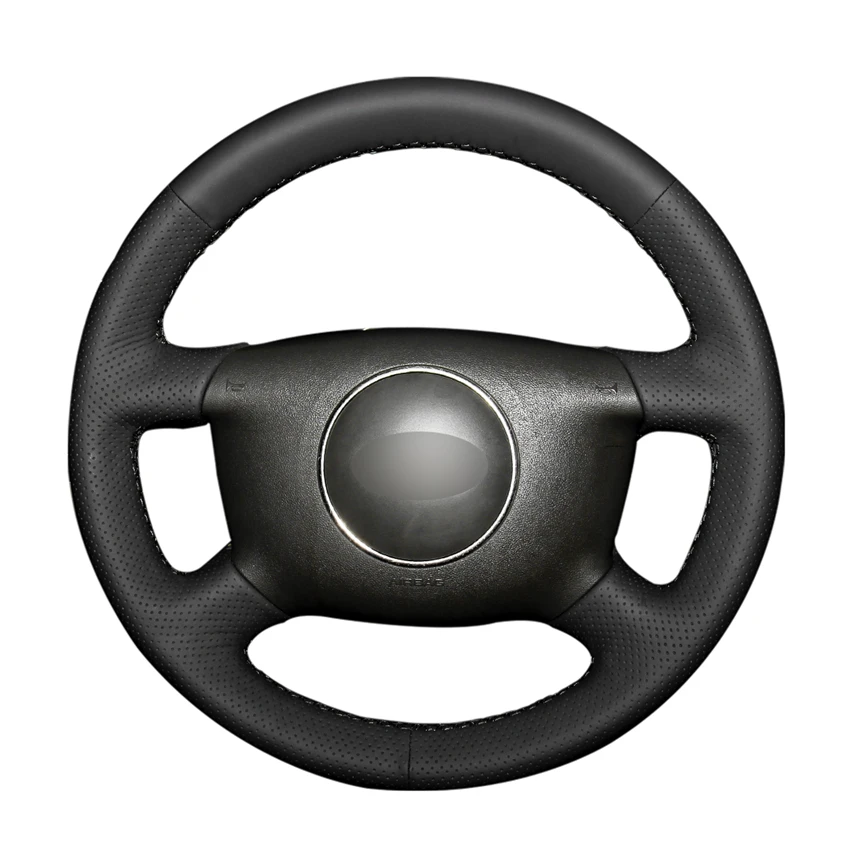 Черный чехол рулевого колеса автомобиля из искусственной кожи PU для Audi A2 (8Z) A3 (8L)