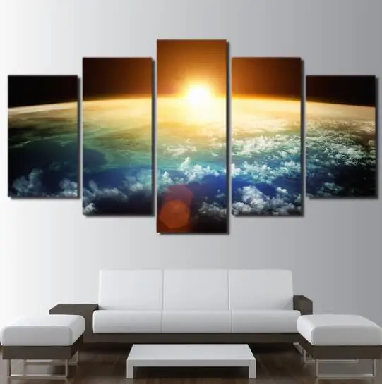 Wall Art Pictures Home Decor Living Room HD Prints 5 Piece Sun Rising Over Earth Poster Universe Space Canvas Painting Framework
Wall Art Pictures Home Decor Living Room HD Prints 5 Piece Sun Rising Over Earth Poster Universe Space Canvas Painting Framework