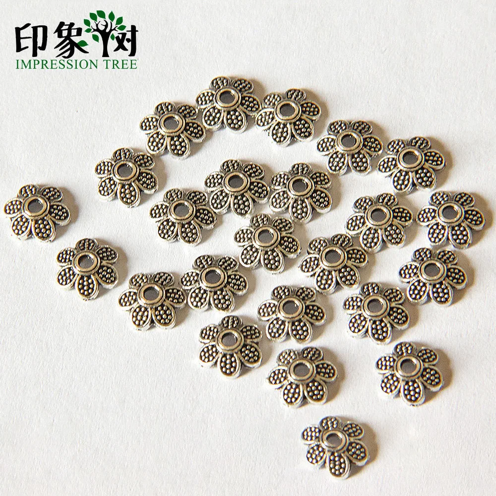 100Pcs 7mm Tibetan Style Silver Five-petal Flower Spacer Beads Engraving Torus Accessories For DIY Jewelry Making Wholesale 2129
100Pcs 7mm Tibetan Style Silver Five-petal Flower Spacer Beads Engraving Torus Accessories For DIY Jewelry Making Wholesale 2129
