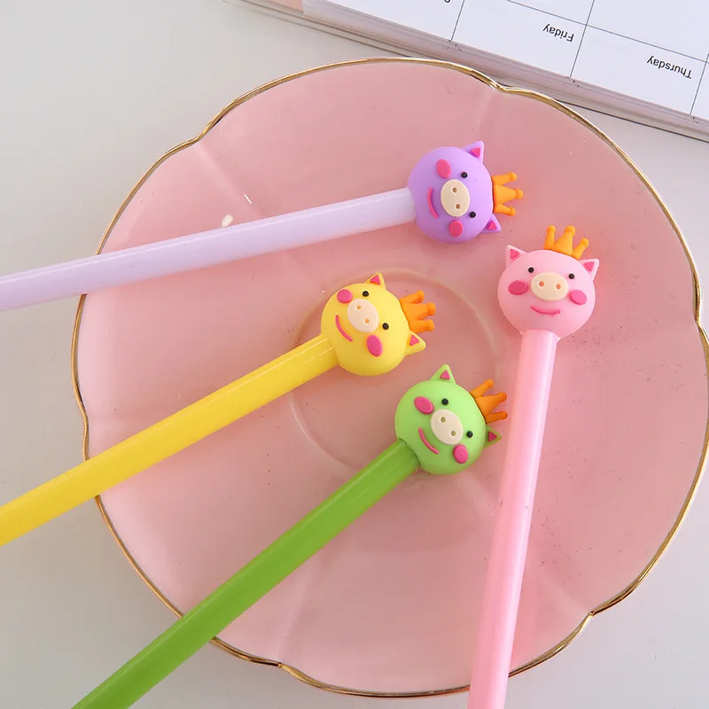36 pcs/lot Crown Pig Gel Pen Cute animal 0.5mm black ink Neutral Pen School Office writing Supplies Promotional Gift
36 pcs/lot Crown Pig Gel Pen Cute animal 0.5mm black ink Neutral Pen School Office writing Supplies Promotional Gift