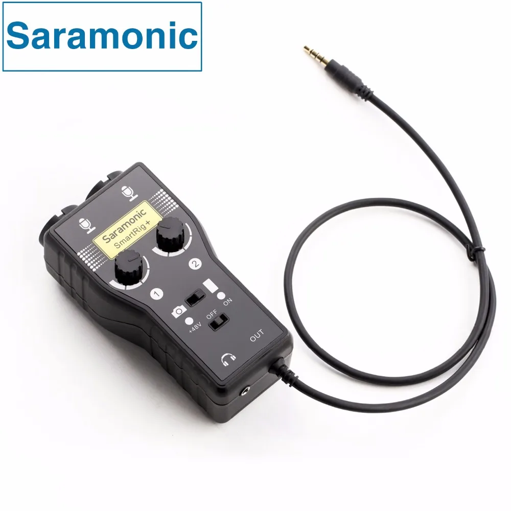 Saramonic SmartRig + XLR мм/3 5 мм микрофон аудио микшер предусилителя и гитары Интерфейс для