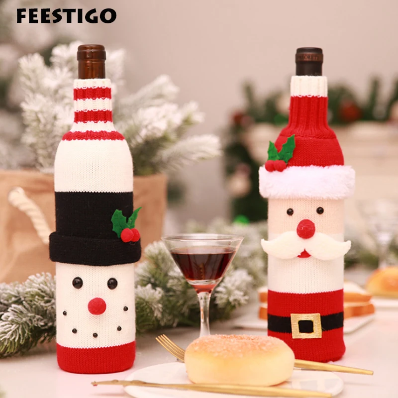 FEESTIGO 2 шт Рождественская крышка для бутылки с красным вином продукты счастливого Нового года для дома рождественские держатели для подарко...
FEESTIGO 2 шт Рождественская крышка для бутылки с красным вином продукты счастливого Нового года для дома рождественские держатели для подарко...