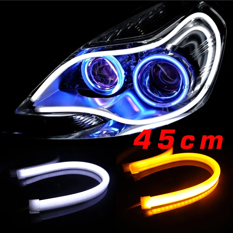 SUNKIA 2Pcs/Set 45cm Flexible Switchback Daytime Running Light White/Yellow/Blue/Red 4 Colors Available Day Driving DRL
SUNKIA 2Pcs/Set 45cm Flexible Switchback Daytime Running Light White/Yellow/Blue/Red 4 Colors Available Day Driving DRL