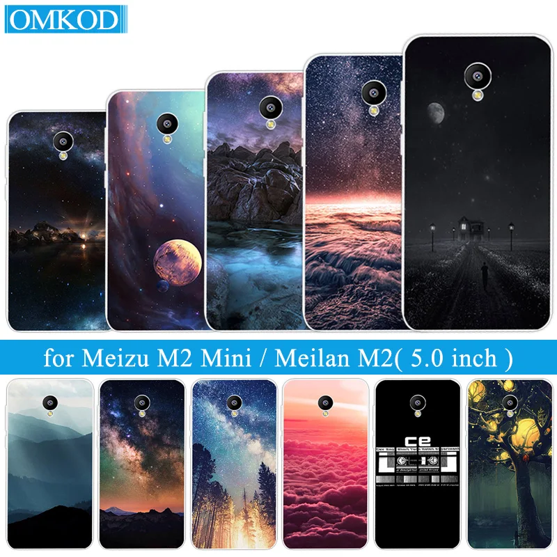 Для Meizu M2 Mini Чехлы 5 дюймов ультратонкий ТПУ чехол для задней панели телефона