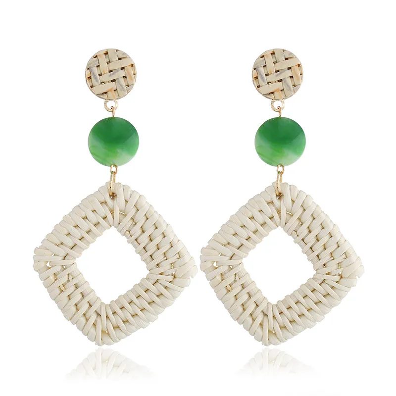 NEW Rattan Knitting Square Hollow Fringe Drop Dangle Earrings Bohemian Ethnicity Exquisite Elegant Chic Resin Earrings for women
NEW Rattan Knitting Square Hollow Fringe Drop Dangle Earrings Bohemian Ethnicity Exquisite Elegant Chic Resin Earrings for women
