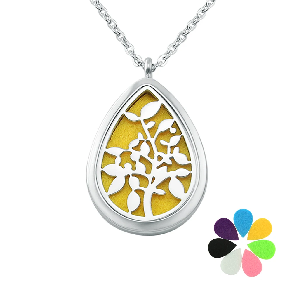 7 Free pads leaves water drop essential oil diffuser necklace 316l stainless steel perfume locket necklaces & pendants women men
7 Free pads leaves water drop essential oil diffuser necklace 316l stainless steel perfume locket necklaces & pendants women men