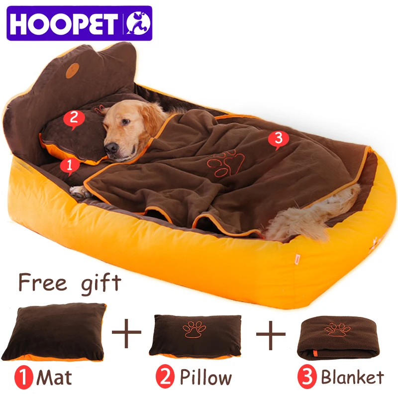 HOOPET Полностью съемный моющийся и 3 шт. Pet кошка собака кровать с двухсторонней
