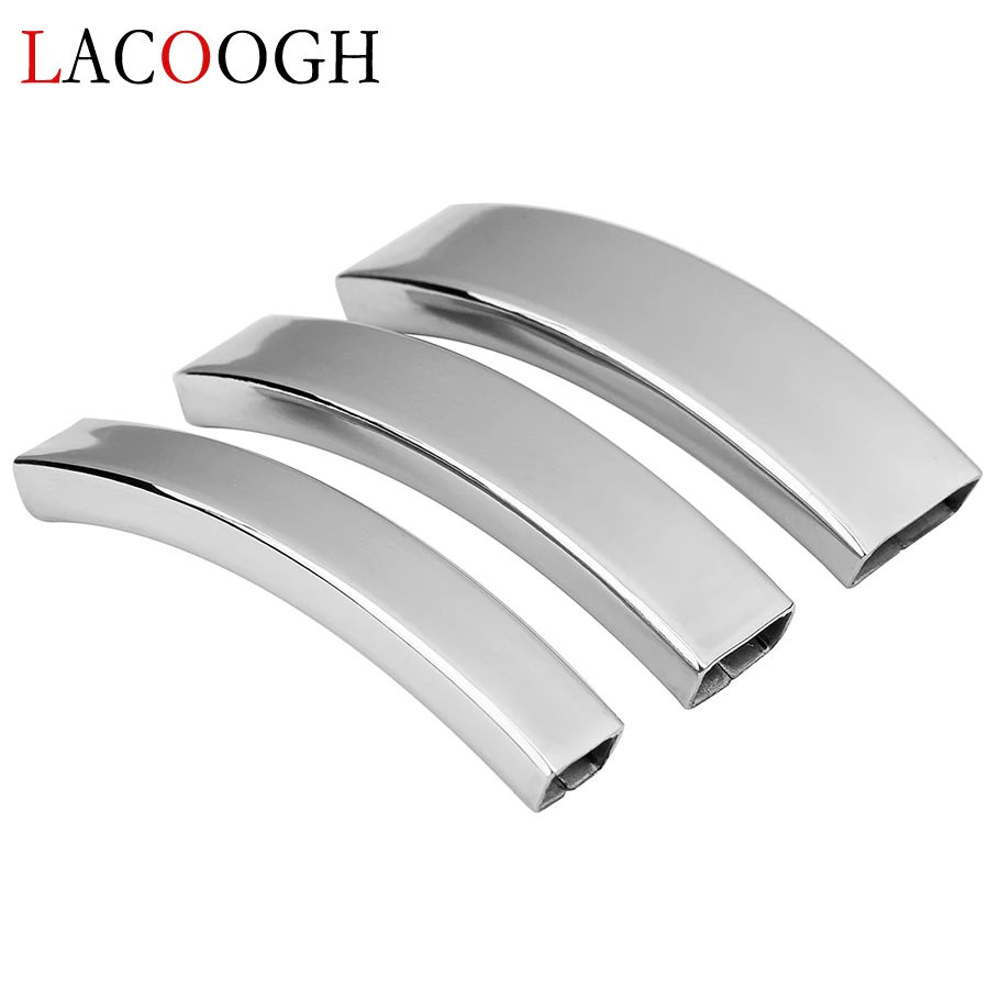 Fashion 5pcs Silver Color Stainless Steel Hollow Bend Curved Tube Charm Beads fit Flat Leather Cords Ropes DIY Jewelry Findings
Fashion 5pcs Silver Color Stainless Steel Hollow Bend Curved Tube Charm Beads fit Flat Leather Cords Ropes DIY Jewelry Findings