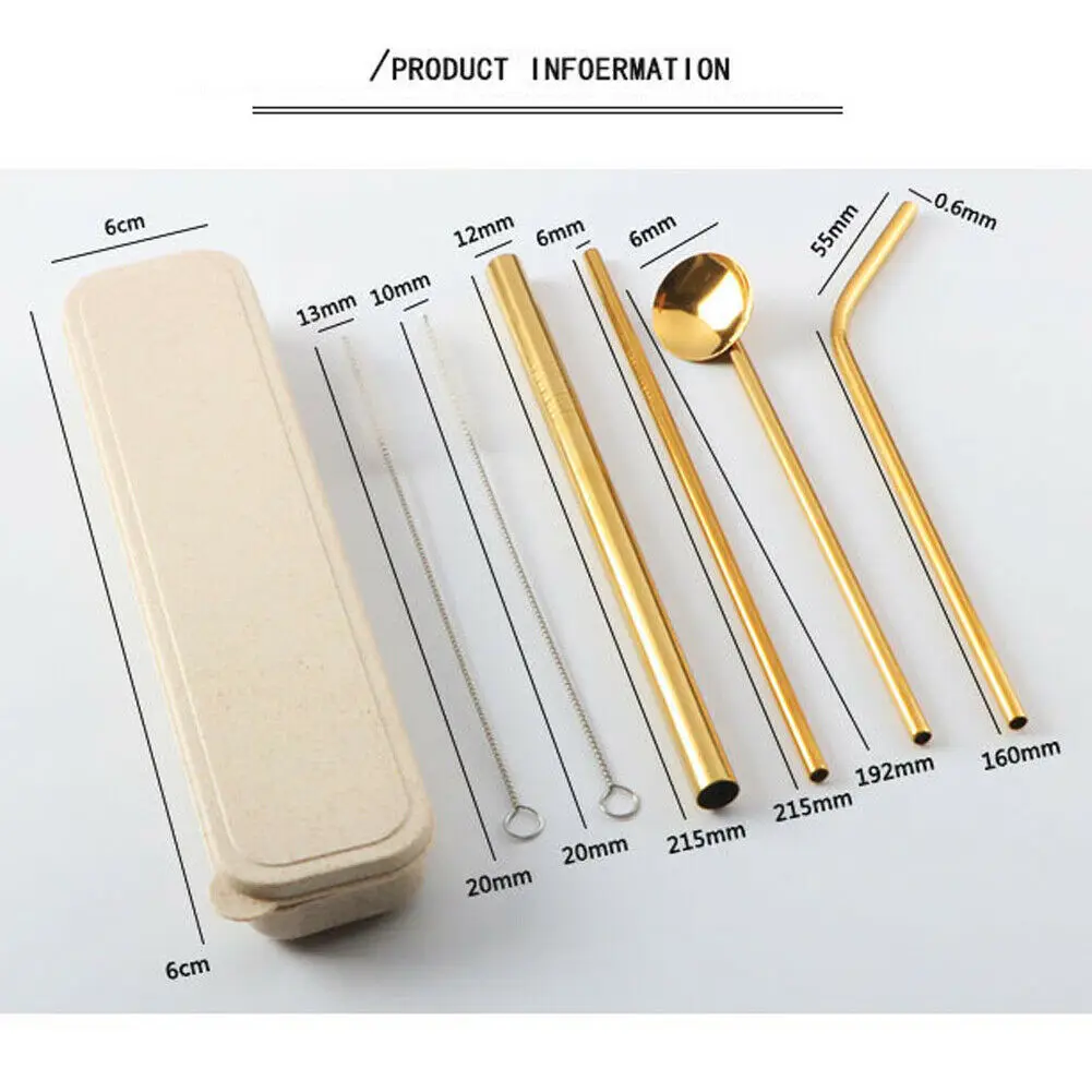 2019 Newest Hot Bar Drinkware Set of 4 Stainless Steel Drinking Straw Reusable Straws Washable+ 2 Brush Eco Friendly With Box
2019 Newest Hot Bar Drinkware Set of 4 Stainless Steel Drinking Straw Reusable Straws Washable+ 2 Brush Eco Friendly With Box
