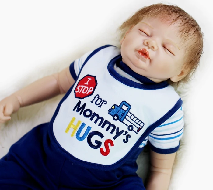 Real sleeping reborn babies 22" newborn baby dolls silicone doll reborn for girls boys gift toys bebe alive bonecas
Real sleeping reborn babies 22" newborn baby dolls silicone doll reborn for girls boys gift toys bebe alive bonecas