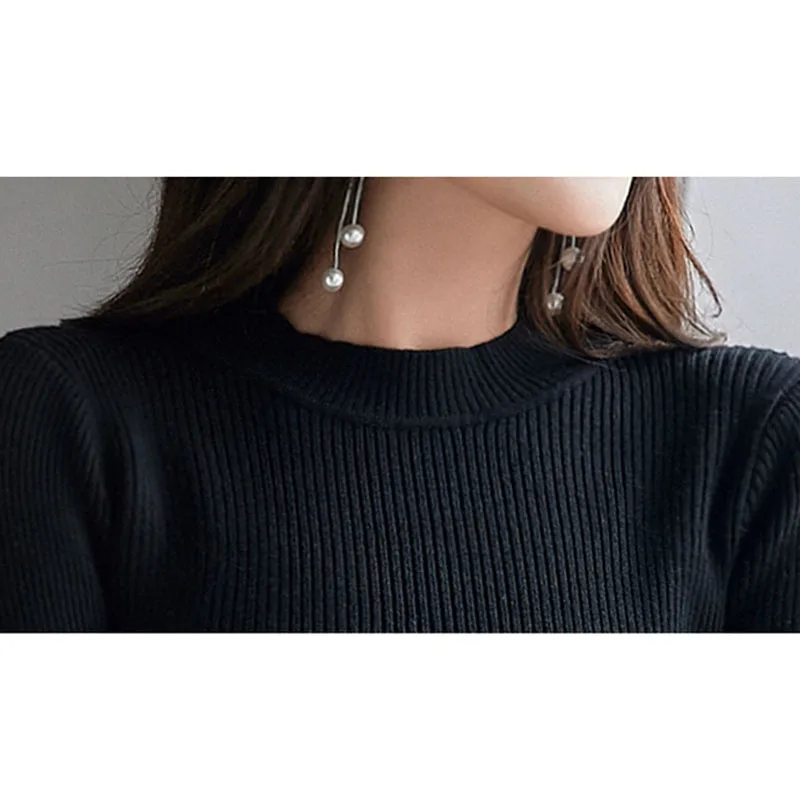 New 2021 autumn long sleeve kintted sweater Pullover solid women sweater Turtleneck sweater women sueter mujer invierno 5038 60
New 2021 autumn long sleeve kintted sweater Pullover solid women sweater Turtleneck sweater women sueter mujer invierno 5038 60