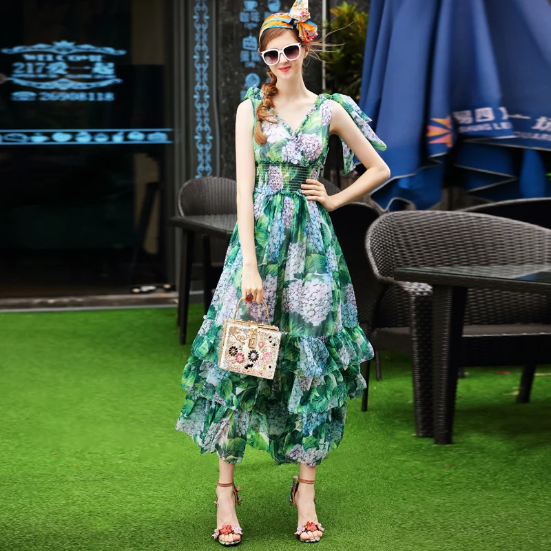 XF New Shop Special High Quality Fashion Designer Maxi Dress Beach HolidayWomen'S Tiered V Neck Elastic Printed Long Dress
XF New Shop Special High Quality Fashion Designer Maxi Dress Beach HolidayWomen'S Tiered V Neck Elastic Printed Long Dress