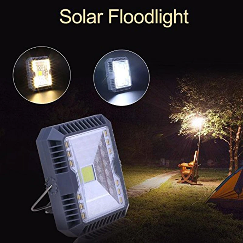 3 Modes Usb Rechargeable Cob Working Lamp Waterproof Solar Floodlight Spotlight Outdoor Camping hiking Tent Lantern Handle lamp
3 Modes Usb Rechargeable Cob Working Lamp Waterproof Solar Floodlight Spotlight Outdoor Camping hiking Tent Lantern Handle lamp