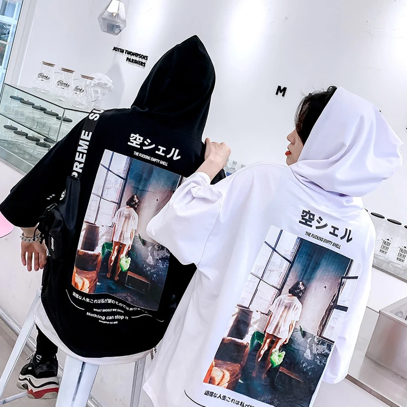 Vintage2019 new men's and women's printed hooded loose-fitting hip hop country short-sleeved t-shirts
Vintage2019 new men's and women's printed hooded loose-fitting hip hop country short-sleeved t-shirts