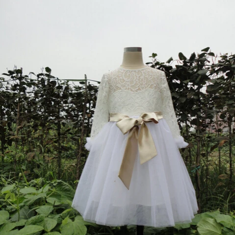 New Flower Girl Dresses Long Sleeves Sashes Bow Communion Party Pageant Dress for Wedding Little Girls Kids/Children Dress
New Flower Girl Dresses Long Sleeves Sashes Bow Communion Party Pageant Dress for Wedding Little Girls Kids/Children Dress