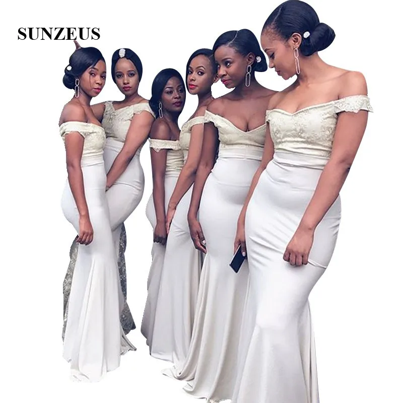Off Shoulder Sweetheart Long Bridesmaid Dresses Lace Bodice Long Mermaid Wedding Party Gowns Women Formal Wear
Off Shoulder Sweetheart Long Bridesmaid Dresses Lace Bodice Long Mermaid Wedding Party Gowns Women Formal Wear