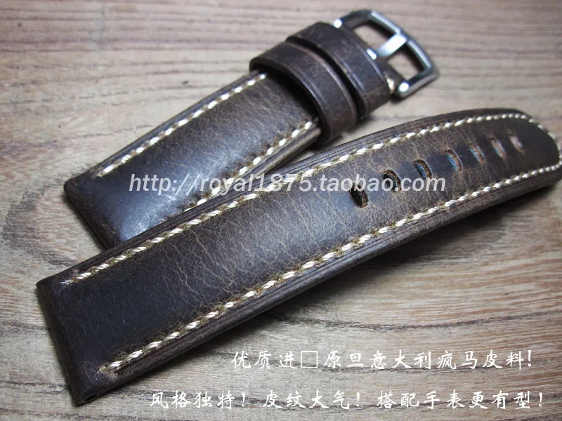 Pure Hand made High Quality Fine Leather Watch Strap & Band Silver Buckle 22mm Dark brown Strap with stainless steel buckle
Pure Hand made High Quality Fine Leather Watch Strap & Band Silver Buckle 22mm Dark brown Strap with stainless steel buckle