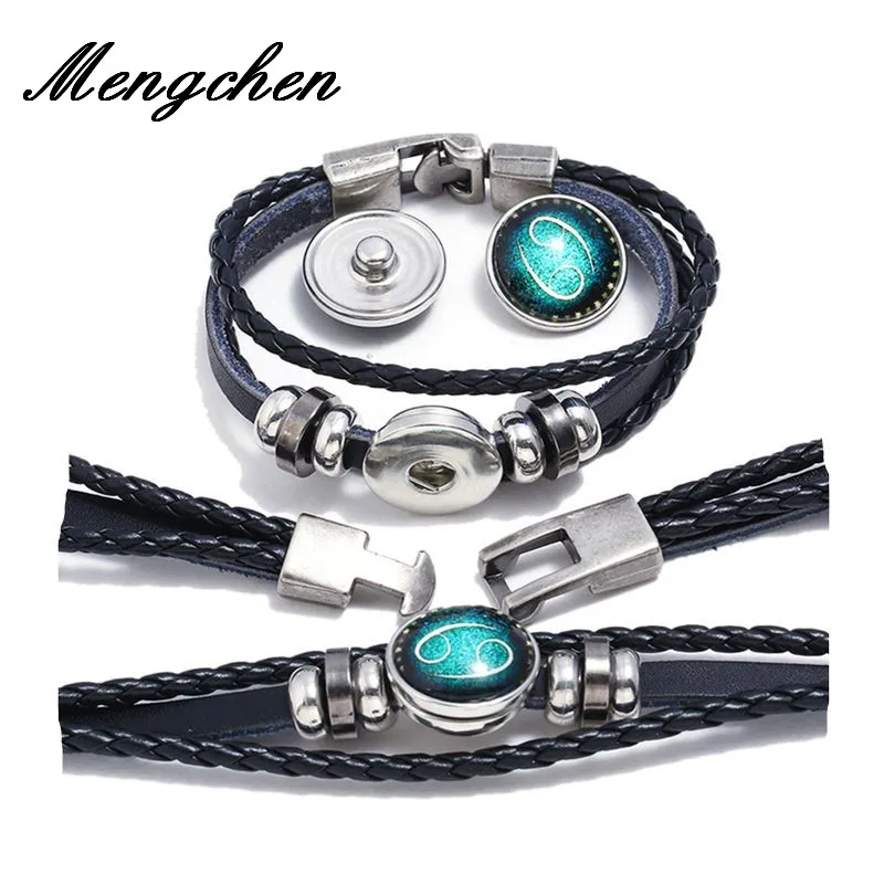 12 Constellations Handwoven Beaded Magnet Buckle Leather Zodiac Sign With Beads Magnet Clasp Bangle Bracelets For Men Jewelry
12 Constellations Handwoven Beaded Magnet Buckle Leather Zodiac Sign With Beads Magnet Clasp Bangle Bracelets For Men Jewelry