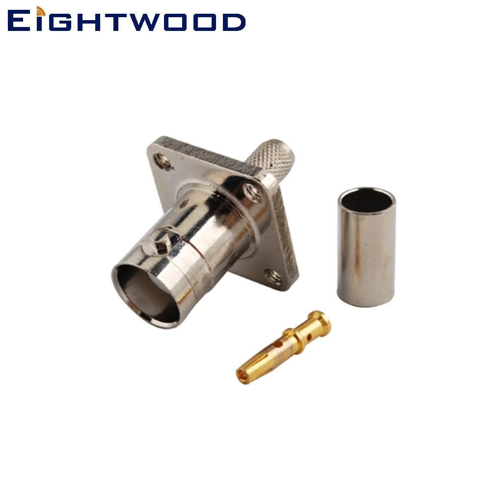 Eightwood 5PCS BNC Crimp Jack Female Straight 4 Hole Panel Mount RF Coaxial Connector Adapter for LMR195 RG58 RF Coaxial Cable
Eightwood 5PCS BNC Crimp Jack Female Straight 4 Hole Panel Mount RF Coaxial Connector Adapter for LMR195 RG58 RF Coaxial Cable