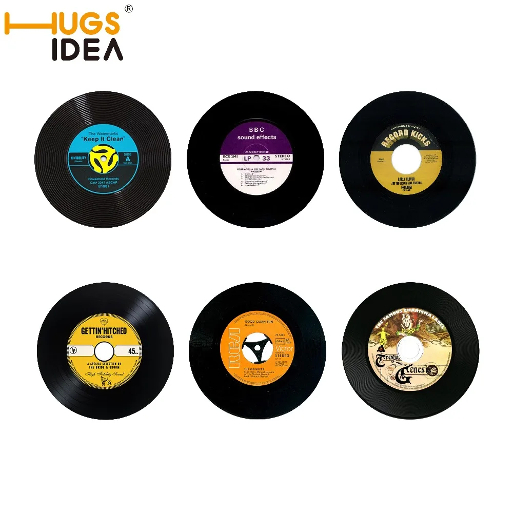 HUGSIDEA 6 Pcs/ set Home Table Cup Mat Creative Decor Coffee Drink Placemat Tableware Spinning Retro Vinyl Record Drink Coasters
HUGSIDEA 6 Pcs/ set Home Table Cup Mat Creative Decor Coffee Drink Placemat Tableware Spinning Retro Vinyl Record Drink Coasters