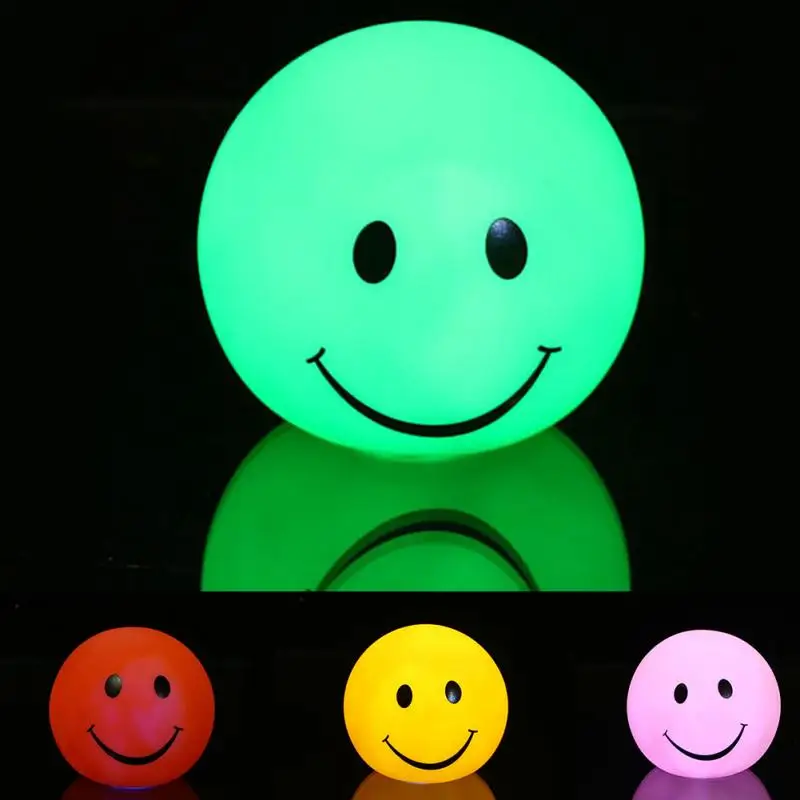 Новинка смайлики лампа 3D версия Emoji Ночная Цвет Сменная Лампа Круглый Улыбка