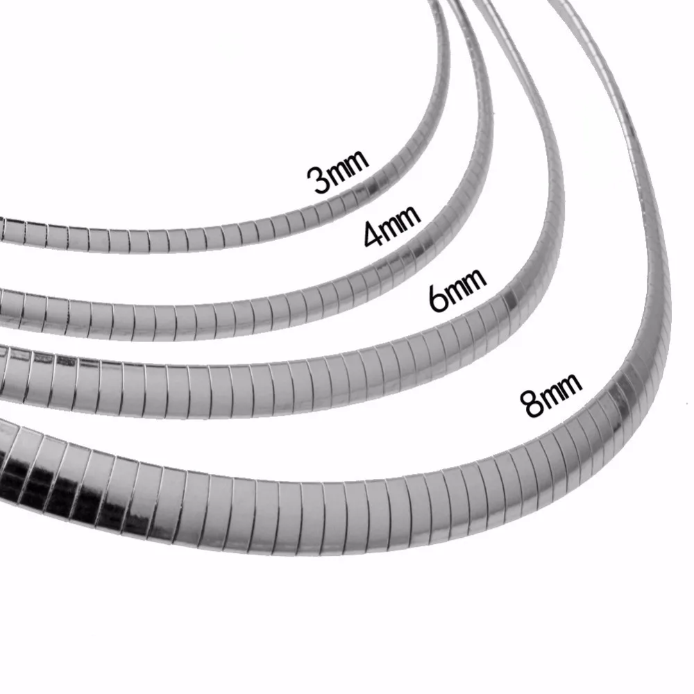3mm/4mm/6mm/8mm Punk Fashion Men Women Collar Choker Necklace Stainless Steel Collar Necklace Jewelry Silver Color
3mm/4mm/6mm/8mm Punk Fashion Men Women Collar Choker Necklace Stainless Steel Collar Necklace Jewelry Silver Color