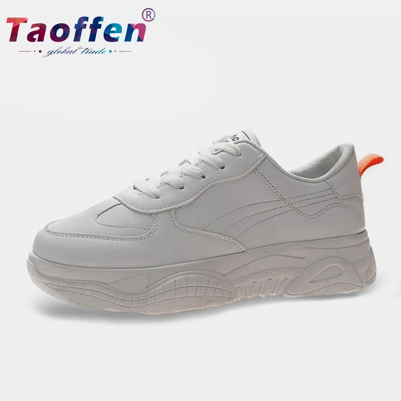 Женские кроссовки на толстой платформе Taoffen однотонные для прогулок спортивная
