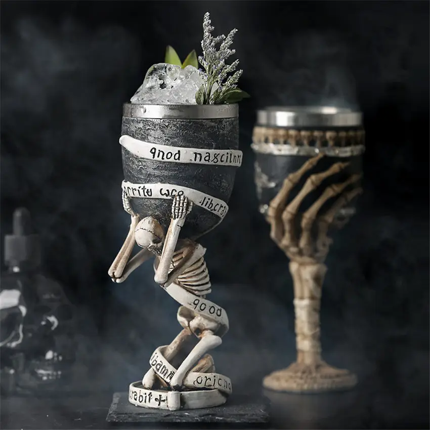 Horrible Resin Stainless Steel Skull Goblet Retro Claw Wine Glass Gothic Cocktail Glasses Wolf Whiskey Cup Party Bar Drinkware
Horrible Resin Stainless Steel Skull Goblet Retro Claw Wine Glass Gothic Cocktail Glasses Wolf Whiskey Cup Party Bar Drinkware