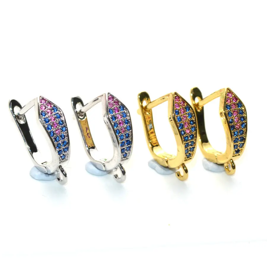 New Rainbow CZ Stone Setting Drop Earrings Making Components Fashion Jewelry DIY Findings Gold Silver Plating Clasps & Hooks
New Rainbow CZ Stone Setting Drop Earrings Making Components Fashion Jewelry DIY Findings Gold Silver Plating Clasps & Hooks