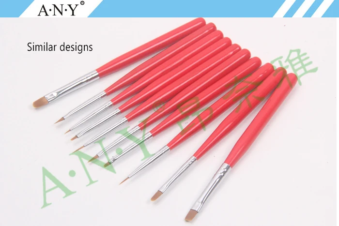 ANY Nail Artist Using Design Red Wooden Handle Black Cap Nail One Stroke Brush Nylon Hair 1# 10PCS/Lot
ANY Nail Artist Using Design Red Wooden Handle Black Cap Nail One Stroke Brush Nylon Hair 1# 10PCS/Lot