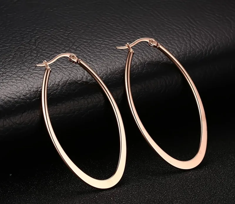 Fashion Smooth Stainless Steel Rose Gold Color Large Drop Earrings For Women Wholesale Jewelry Ladies Earrings
Fashion Smooth Stainless Steel Rose Gold Color Large Drop Earrings For Women Wholesale Jewelry Ladies Earrings