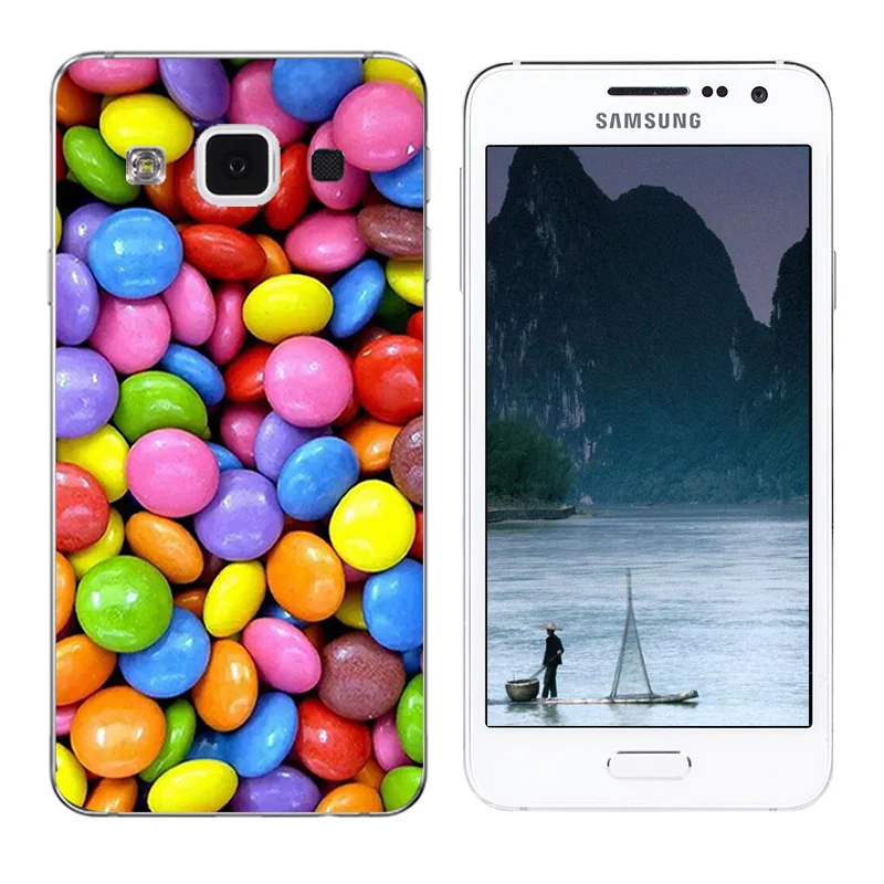 Для Samsung Galaxy A3 2015 A300 Мягкая силиконовая ультратонкая окрашенная задняя крышка для