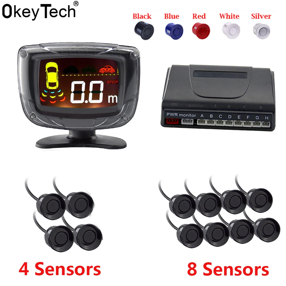 OkeyTech Auto Parktronic Car Parking Sensor 4/8 Radar Detector Reverse Backup Rear Monitor System LED Display parking Assistance
OkeyTech Auto Parktronic Car Parking Sensor 4/8 Radar Detector Reverse Backup Rear Monitor System LED Display parking Assistance