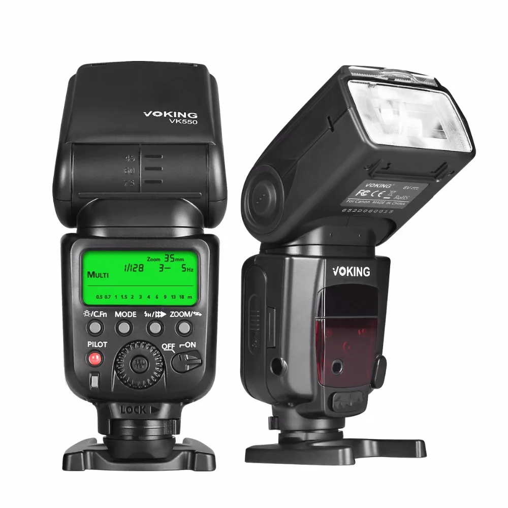 Вспышка Voking VK550 ETTL Slave Mode ручная вспышка с дисплеем для Canon EOS Rebel 5DS 5DSR 5S Mark IV 5D III 6D