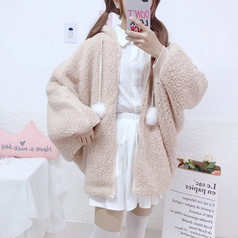 Japanese sweet lolita coat rabbit long ears batwing sleeve loose thicken victorian coat kawaii girl gothic lolita overcoat loli
Japanese sweet lolita coat rabbit long ears batwing sleeve loose thicken victorian coat kawaii girl gothic lolita overcoat loli