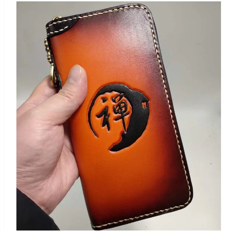 Hand Engraving Genuine Leather Wallets Carving Chinese Bag Purses Women Hand Sewing Long Clutch Vegetable Tanned Leather Wallet
Hand Engraving Genuine Leather Wallets Carving Chinese Bag Purses Women Hand Sewing Long Clutch Vegetable Tanned Leather Wallet