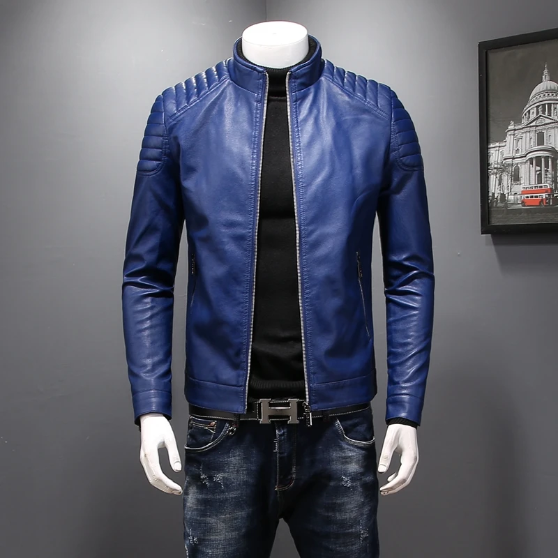 Mens Stand Collar PU Leather Zip Slim Fit Bomber Jackets Coats Outwear 3 Colors Male Jacket C89
Mens Stand Collar PU Leather Zip Slim Fit Bomber Jackets Coats Outwear 3 Colors Male Jacket C89