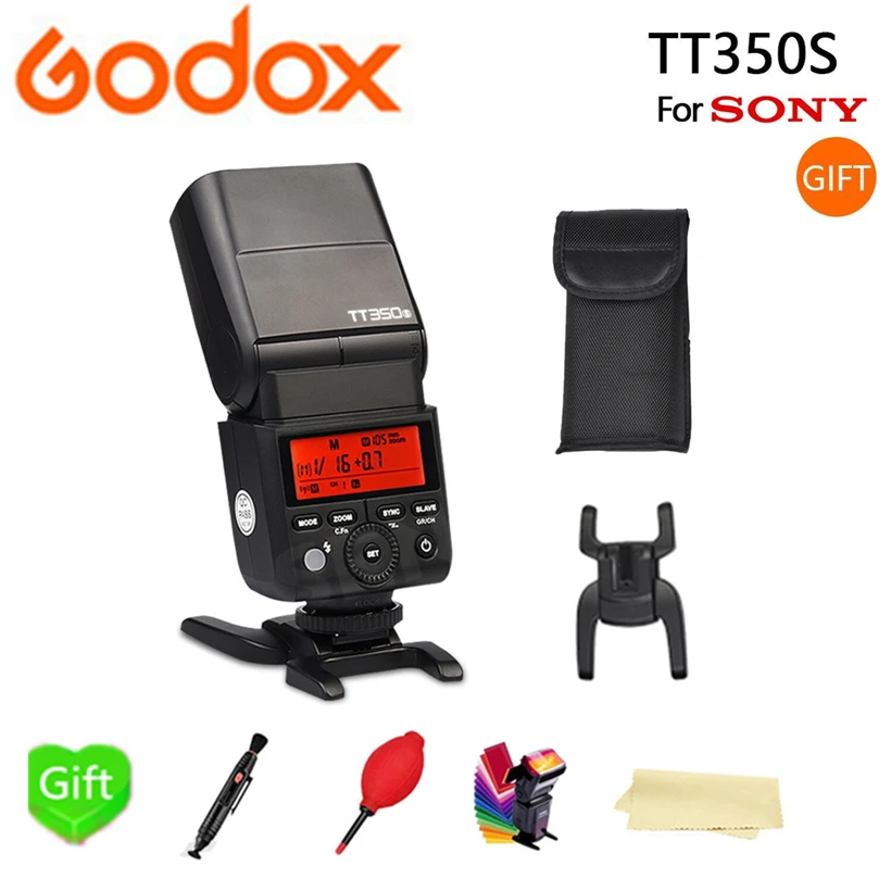 Мини-камера Godox TT350S Беспроводная вспышка 2 4G TTL 1/8000S HSS GN36 Для беззеркальных