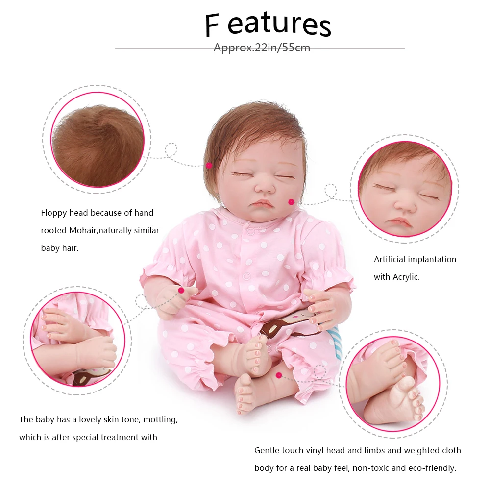 OtardDolls Baby Reborn Doll Silicone Boneca Adorable menina Lovely 50cm soft vinyl surprise christmas gift kids
OtardDolls Baby Reborn Doll Silicone Boneca Adorable menina Lovely 50cm soft vinyl surprise christmas gift kids