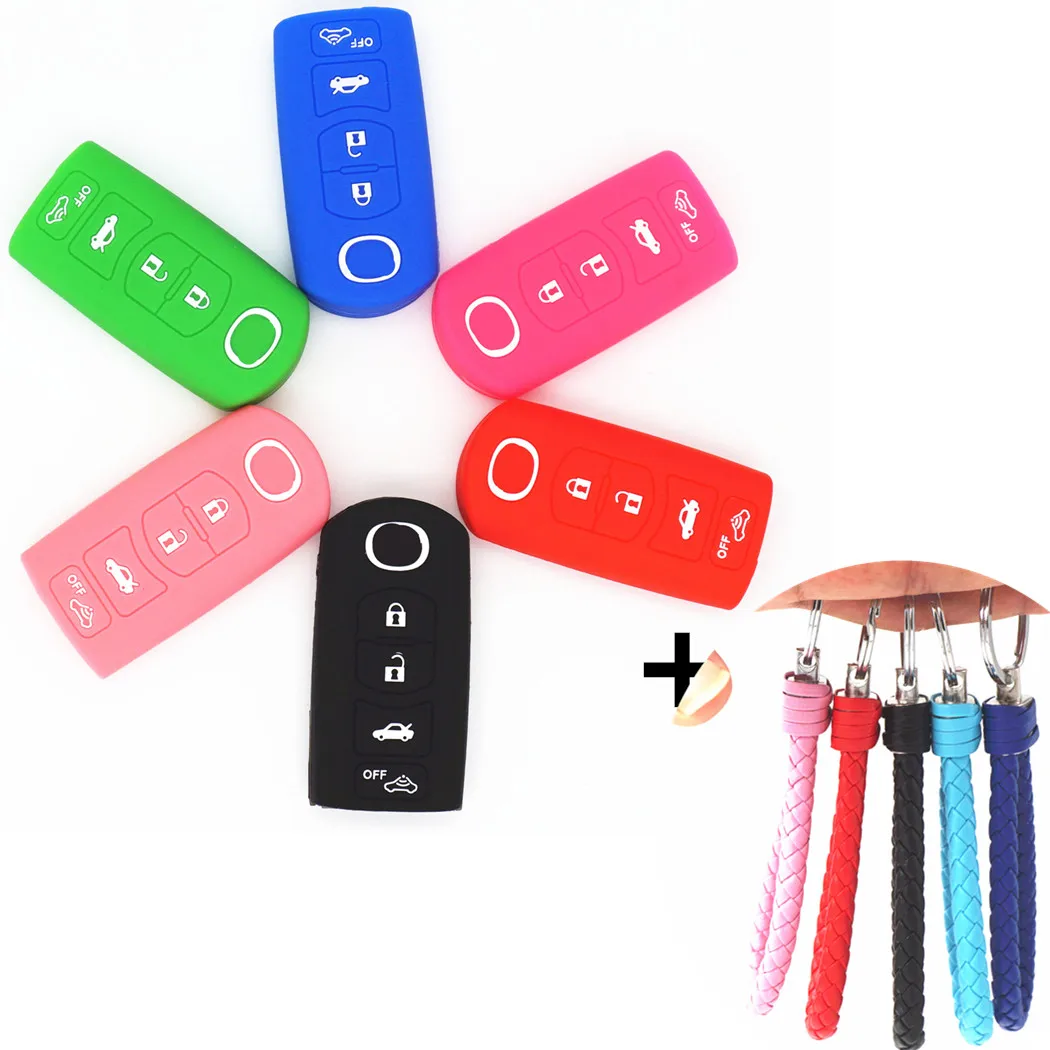 WFMJ Silicone Smart Remote 4 Buttons Key Cover Case Chain Keyring Holder for Mazda CX-5 CX-7 CX-9 3 6 MX-5 Miata
WFMJ Silicone Smart Remote 4 Buttons Key Cover Case Chain Keyring Holder for Mazda CX-5 CX-7 CX-9 3 6 MX-5 Miata