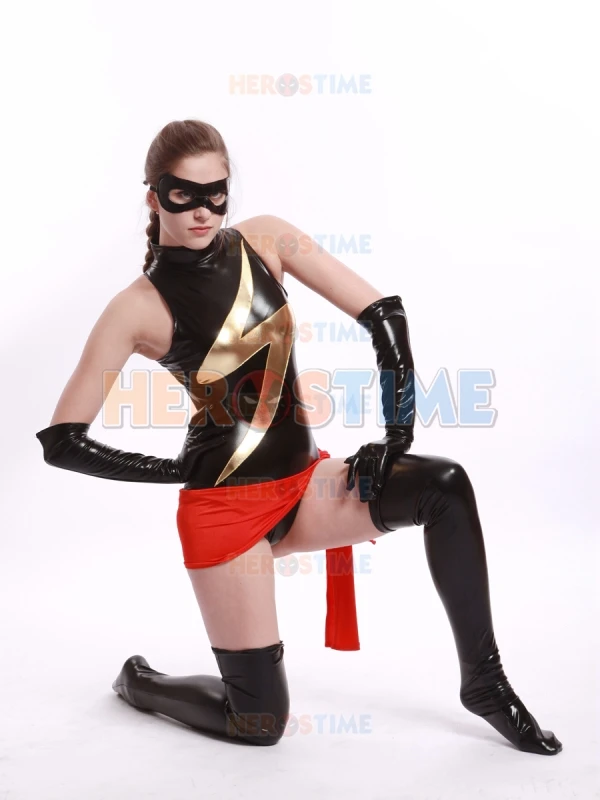 Костюм супергероя Ms. Marvel костюм для косплея комиксов zentai Женский Ms zentai|zentai