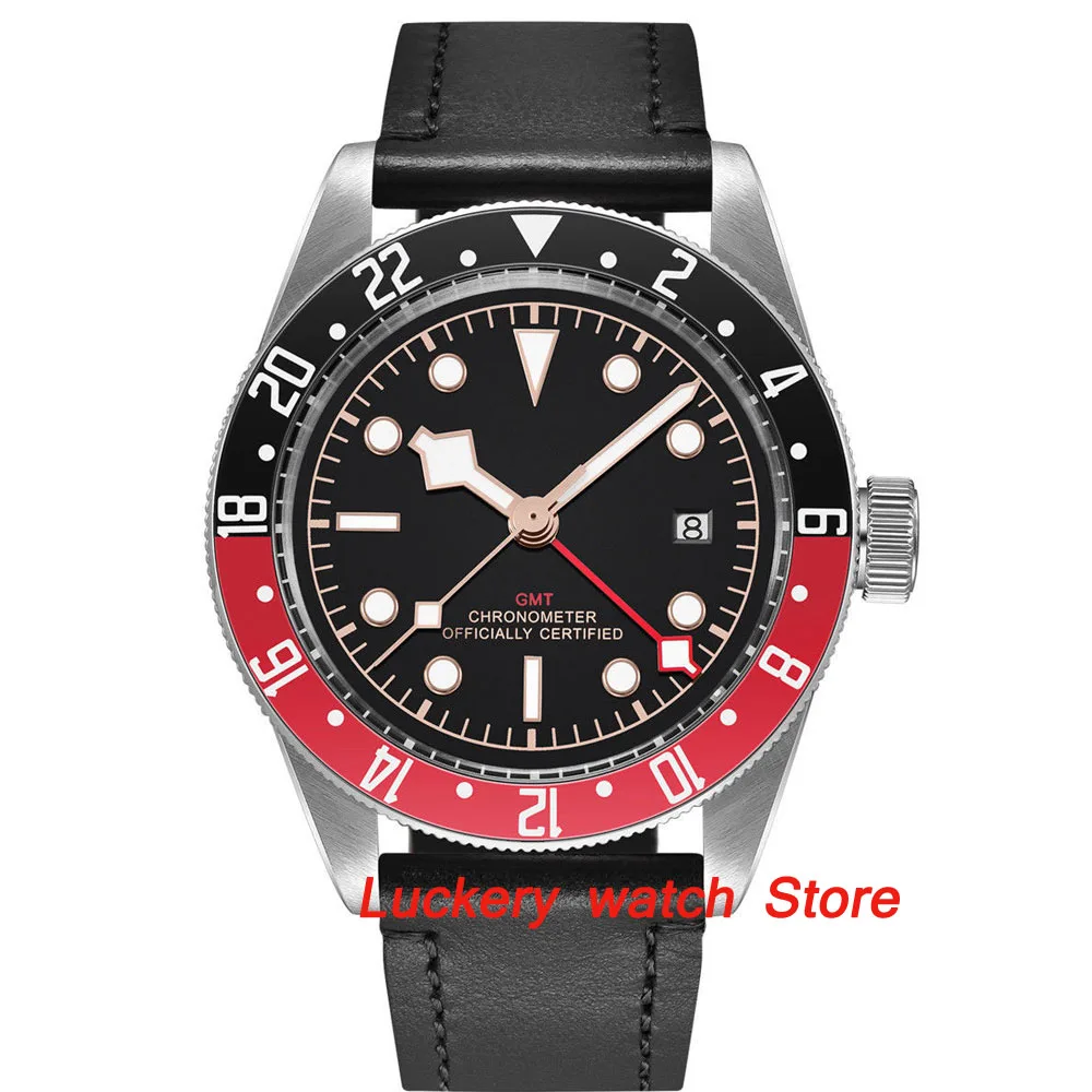 41mm Corgeut GMT men's watch black dial luminous rotating Bezel sapphire glass Automatic movement wrist watch-CA16
41mm Corgeut GMT men's watch black dial luminous rotating Bezel sapphire glass Automatic movement wrist watch-CA16